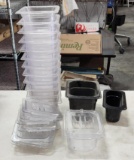 Lot of 9 Complete 1/6 Size Food Containers w/ Lids w/ Extras