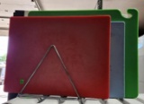 NSF Stainless Steel Cutting Board Rack w/ 4 Cutting Boards