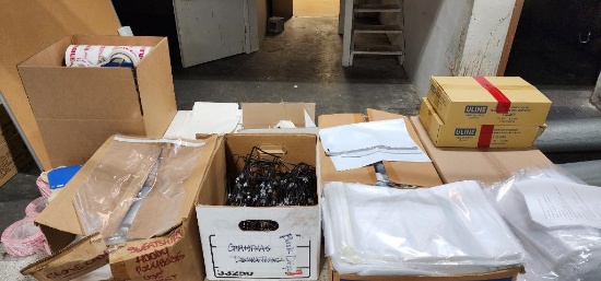 Assorted Poly Bags, Mailer Bags, Packing Tapes, Display Stands