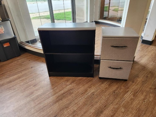 Lot of 2 File Cabinet & Bookcase - See Photo For Dimension