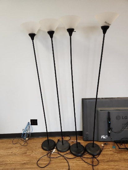(4) Tall Floor Lamps
