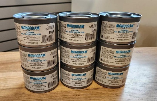(9) Monogram Ethanol Gel Chafing Dish Fuel Cans