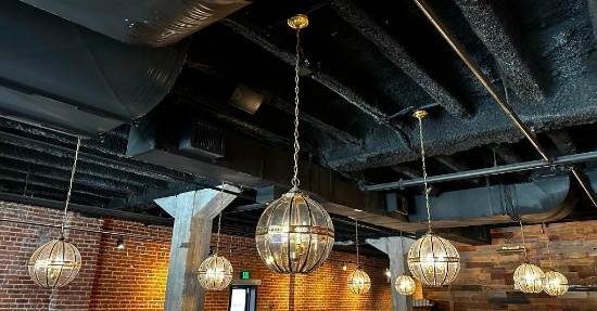 10 High Quality Glass Sphere Pendant Lights w/ Interior Fixture - 10x$ - Already Removed for Buyer