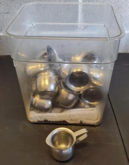 Group of Stainless Steel Creamers