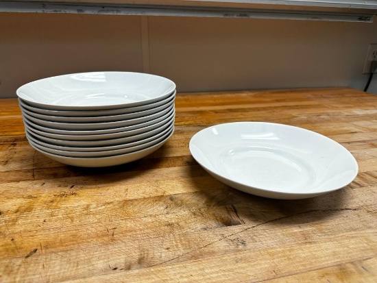 Lot of 10, Syracuse Pasta Bowls, Aluma White 050