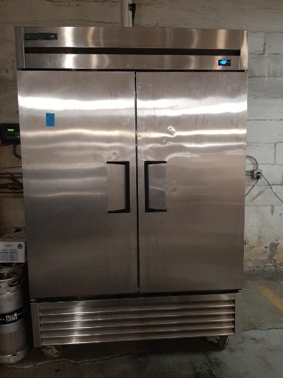 TRUE 2-Section (2-Door) Stainless Steel Commercial Freezer on Mobile Base Model: TS-49F-HC