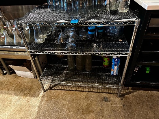 Restaurant Shelving Unit, 3 Shelves 34in x 36in x 24in NSF