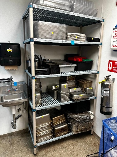 Metro Max Commercial Restaurant Shelving Unit, 86in x 48in x 24in, 5-Shelves