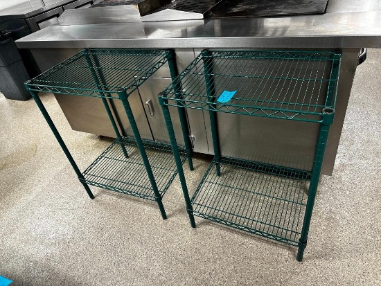 Lot of 2 Restaurant Shelving Units, 34in x 24in x 18in