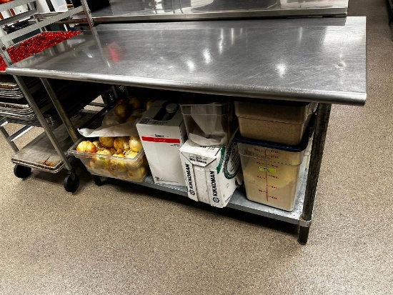Stainless Steel Prep Table w/ Undershelf, 60in x 30in x 34in H