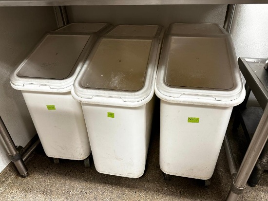 Lot of 3 Cambro Mobile Ingredient Bins