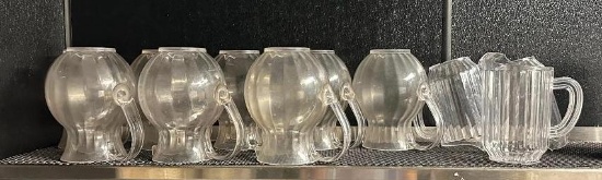 11 Water or Beer Pitchers, Set of 8, Set of 3