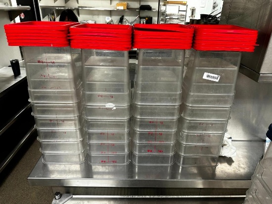 (24) 8-Quart Food Containers w/ Lids