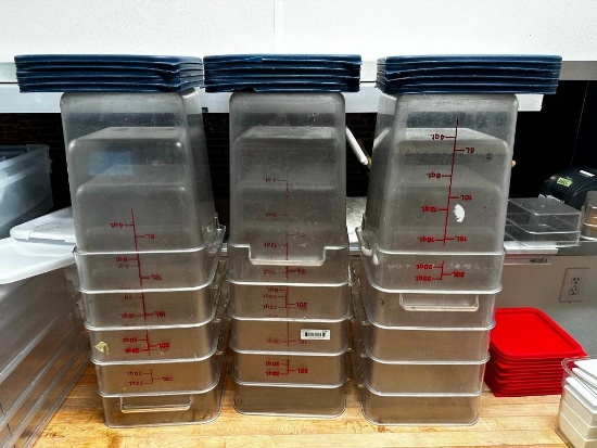 (15) 22-Quart Food Containers w/ Lids