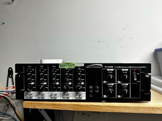Speco Technologies PL200M 5x4 Multisource/Multizone Amplifier