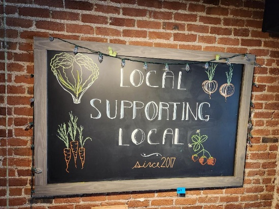 Large Framed Chalkboard Menu - Rustic Frame, 72in x 48in