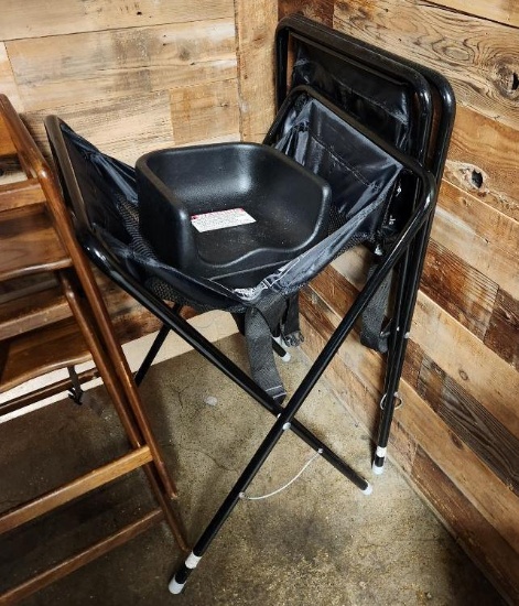Two Infant Seat Cradles, 1 Booster Chair