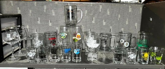 Various Logo Beer Glasses and Tasting Glasses