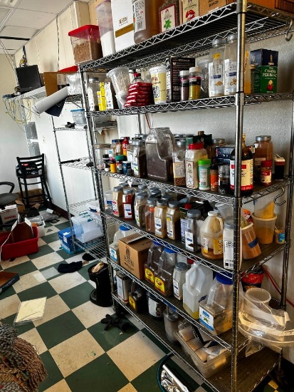 Mobile NSF Chrome Restaurant Shelving Unit, 76in x 18in x 48in