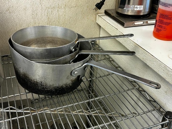 3 NSF Sauce Pots, 3-Sizes