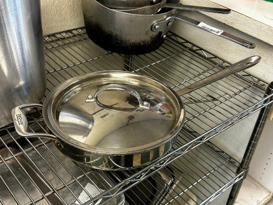 All-Clad 3-Quart Stainless Steel Fry Pan Skillet w/ Lid