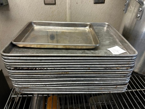 17 Half-Size Sheet Pans, 13in x 18in