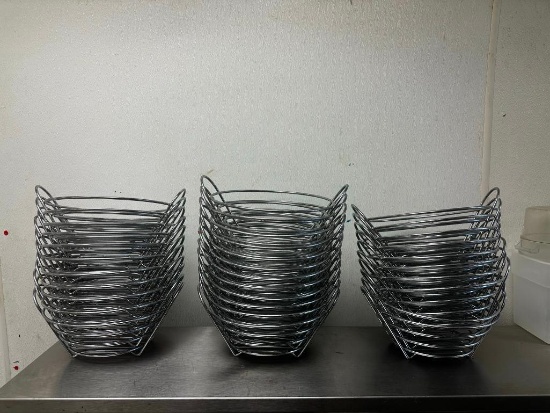 33 Stainless Steel NSF Serving Baskets, 10in