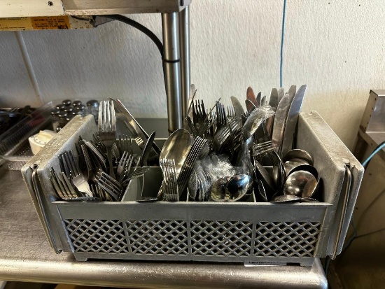 Silverware Caddy Full of Silverware