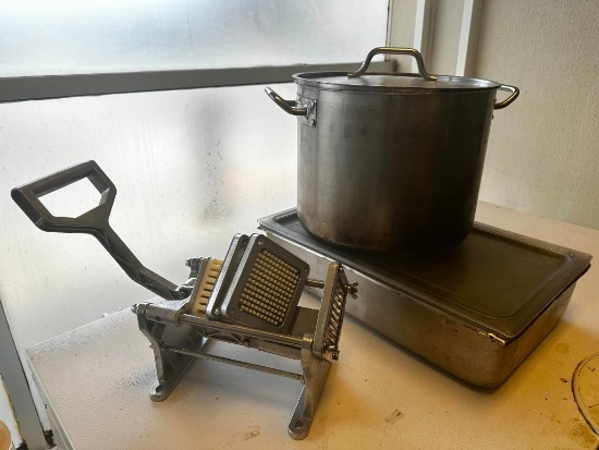 NSF Food Chopper, Induction Stockpot w/ Lid, Full Size Steam Pan w/ Lid