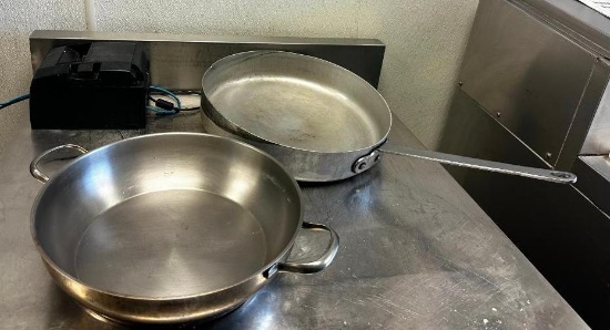 Lot of 2 Induction Pots, Skillet and Pan w/ Handles