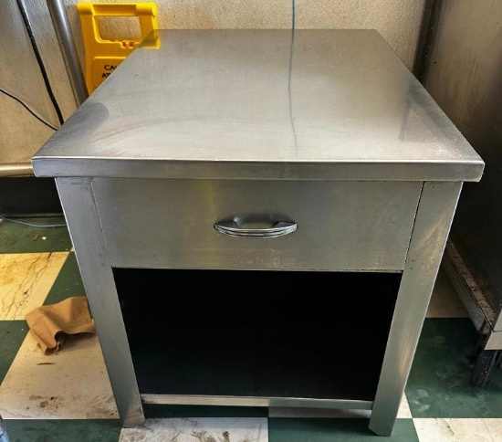 Stainless Steel NSF Worktop Cabinet or Equipment Stand w/ Drawer, 24in x 31in x 23in