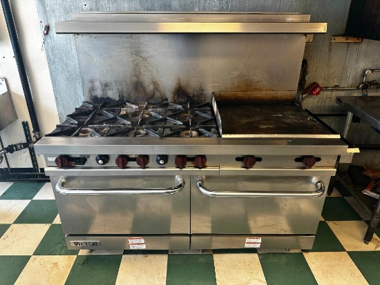 Vulcan Combination Oven, Six Burner Range & Flat Top Griddle