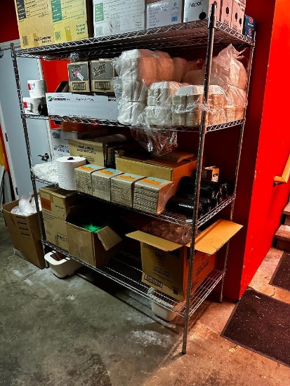 NSF Chrome Restaurant Shelving Unit 76in x 60in W x 24in D