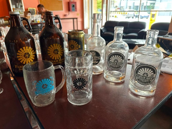 Misc. Farnam House Brewing Growlers, Can, Glassware, Bottles