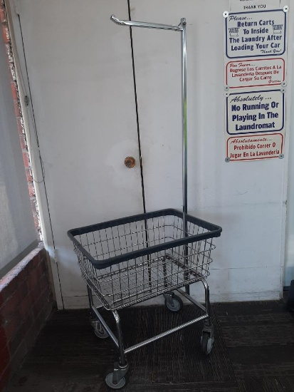 Standard Laundry Cart w/ Single Pole Rack