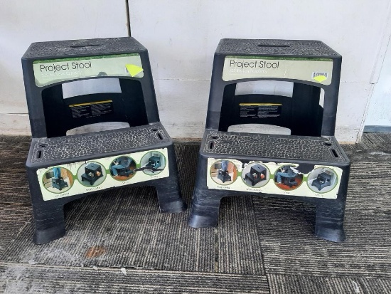 Lot of 2 - Project Stools / Step Stools, 325lb Capacity