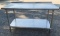 Stainless Steel Prep Table w/ Lower Shelf, 60in x 30in x 35in H w/ Backsplash
