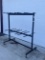 Mobile Folding Chair Rack, Stores Chairs on Both Sides, Top & Bottom