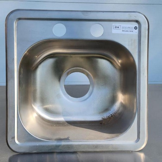 New BK Resources NSF MN: BK-DIS-1515 Stainless Steel Drop-In Sink