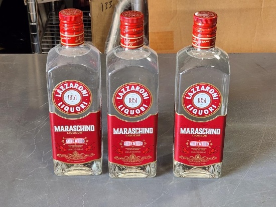 2 Sealed 750ml Bottles Lazzaroni Liquori Maraschino Liqueur