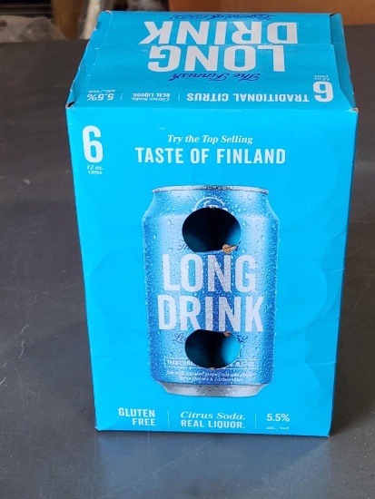 6 Pack Long Drink Traditional Citrus Soda, 5.5%, 12oz Cans