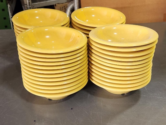 Lot of 48 - Thunder Group NSF No. 5712YW - 7-1/4in - 15oz Soup Bowls