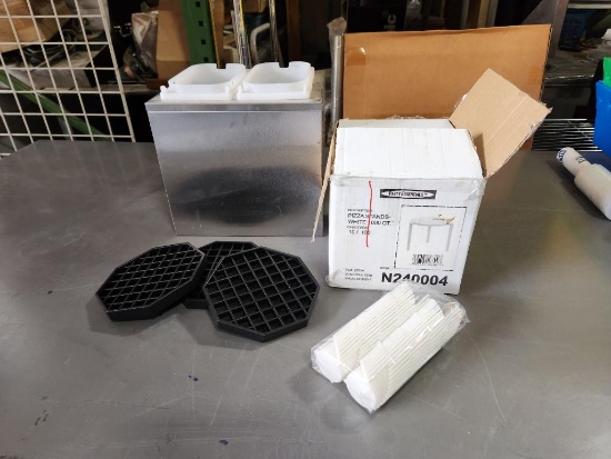 Misc. Kitchen Supplies, Drip Pans for Coffee/Tea, Pizza Stands, Part of a Server Container