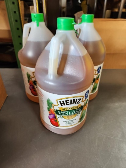 3 Bottles of Heinz Apple Cider Vinegar, 1 Gallon Jugs