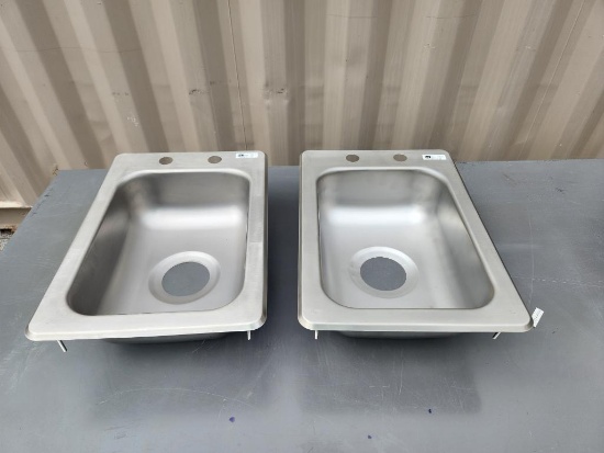 Lot of 2 New John Boos PB-DISINK101405 Drop-In Sinks