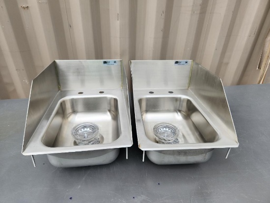Lot of 2 New John Boos PB-DISINK101405-SSLR Drop-In Sinks