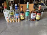 7 Sealed Bottles of Various Liquor, Bombay Gin, Jim Beam, 2 Jezynowka Brandy, Tequila