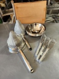 New Strainers, Stainless Steel Bowls and Whisks