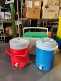 2 Water or Drink Dispesers and 1 Cooler