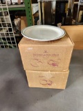 2 New Cases, 12/Case - 24 Total - Homer Laughlin Black Band Round Plates 10-1/2in No. 2171557